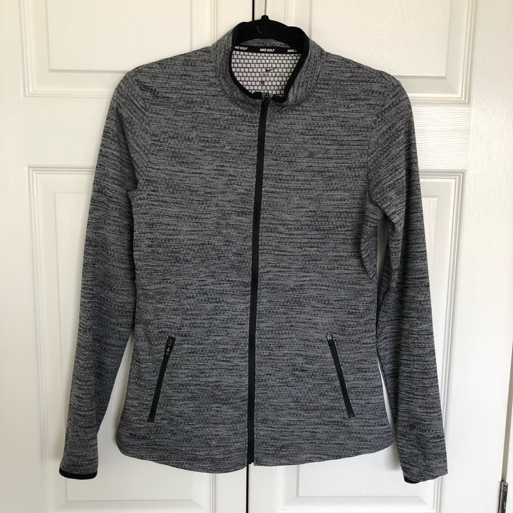 Women’s Grey and Black Heather Nike Golf Dri Fit Jacket Size S